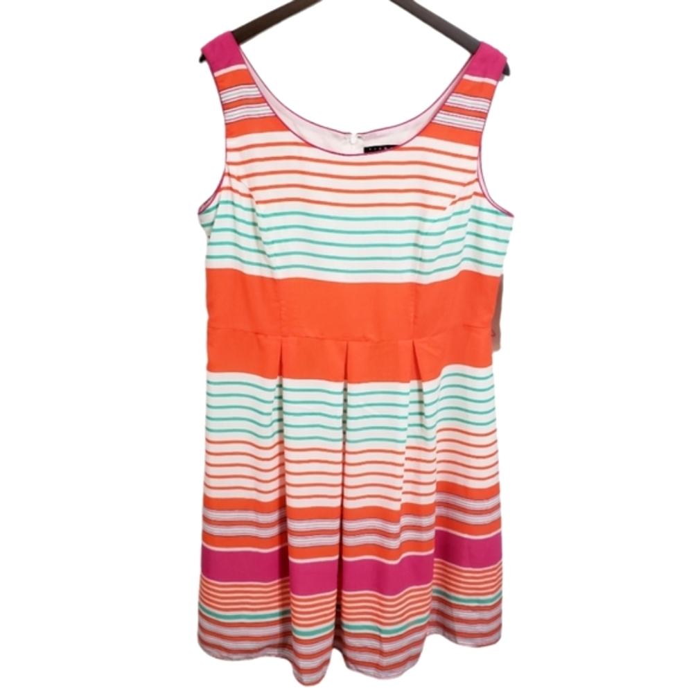 NWT Tiana B. Sleeveless Striped Dress Women's Size 18